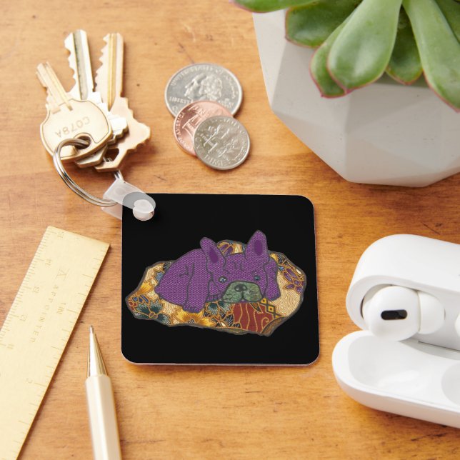 Chaveiro Französische Bulldogge auf Kissen (Mesa)