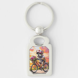 Chaveiro Französische Bulldogge Fahrrad French Bulldog