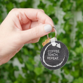 Chaveiro Frase Personalizável Café Ensinar Repetir