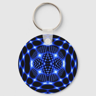 Chaveiro Fratura azul-neon