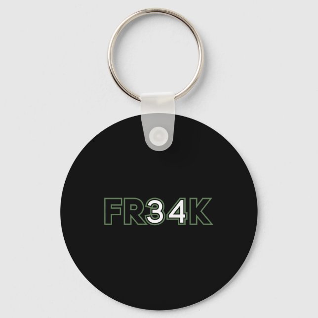 Chaveiro Freak de bola de basquete divertido (Frente)