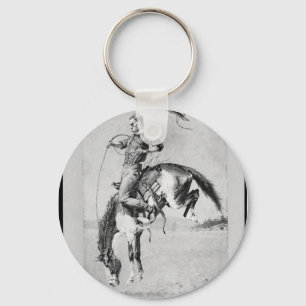 Chaveiro Frederic Remington Bucking Horse Key Chain