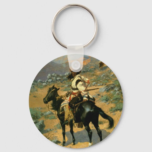 Chaveiro Frederic Remington's The Indian Trapper (1889) (Frente)
