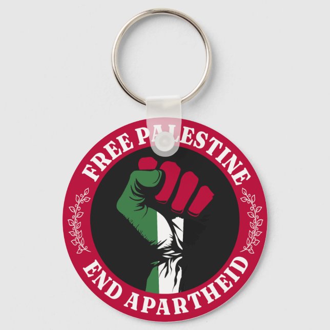 Chaveiro Free Palestine End Apartheid II (Frente)