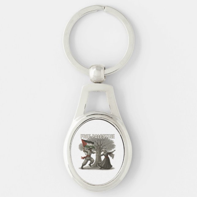 Chaveiro Free Palestine Keychain – Symbol of Freedom (Frente)