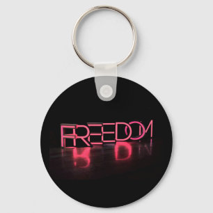 Chaveiro FREEDOM America Red Neon USA