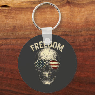 Chaveiro Freedom Patriotic Skull USA