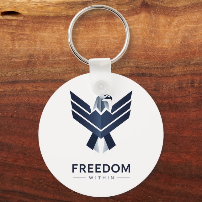 Chaveiro "Freedom Within" Modern Geometric Eagle (Frente)