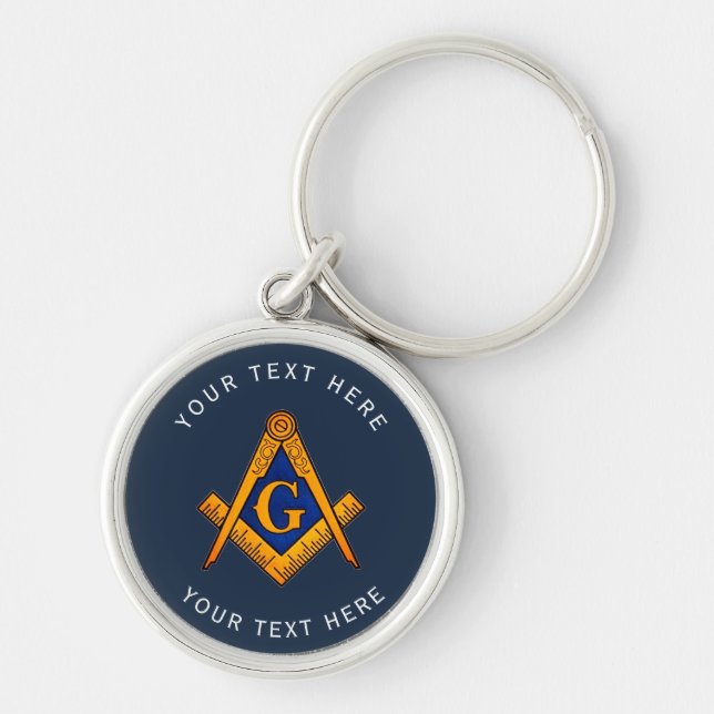 Chaveiro Freemason Square e Compass Masonry Masonic (Frente)