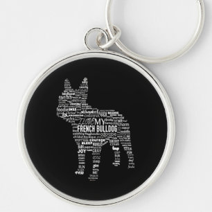 Chaveiro French Gift Eu Amo Meu Cachorro De Touro Francês