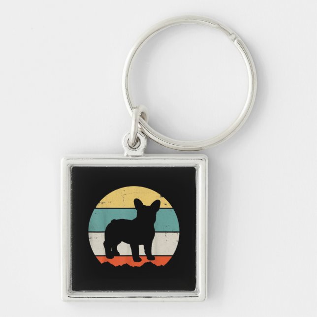 Chaveiro French Gift | Presente para o Bulldog Francês Vint (Frente)