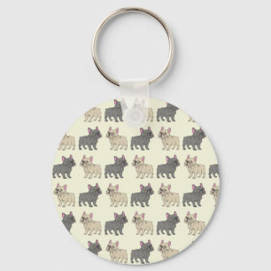 Chaveiro Frenchies, Bege