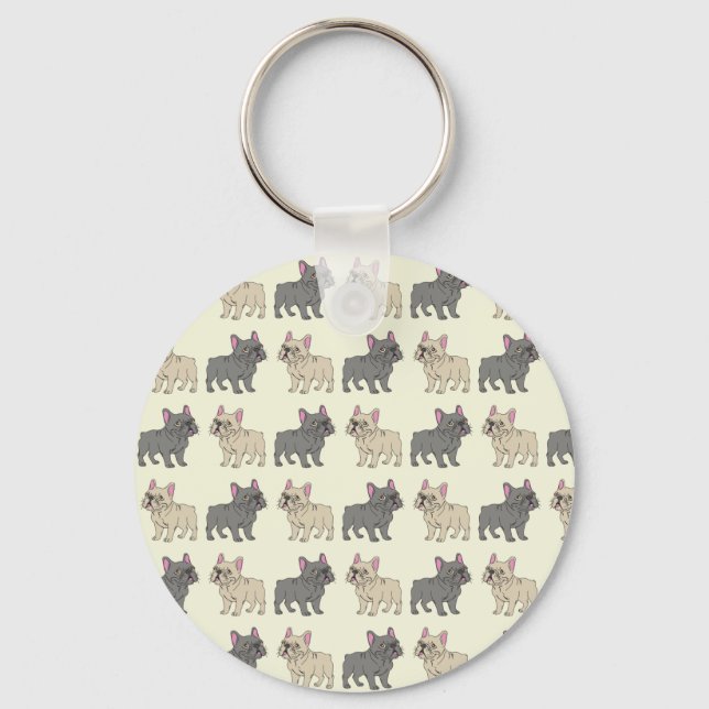 Chaveiro Frenchies, Bege (Frente)