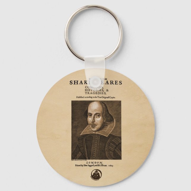 Chaveiro Frente à Primeira Folia de Shakespeare (Frente)