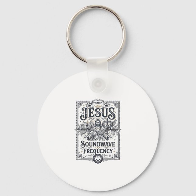 Chaveiro Frequência da Onda Sonora de Jesus Frequência da O (Frente)