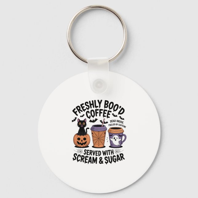 Chaveiro Freshly Boo Coffee Halloween (Frente)