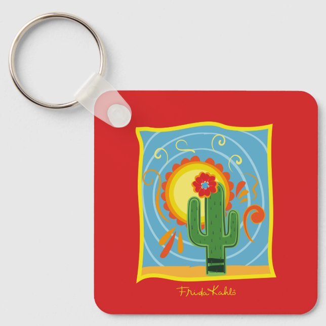 Chaveiro Frida Kahlo Cactus Graphic (Frente)