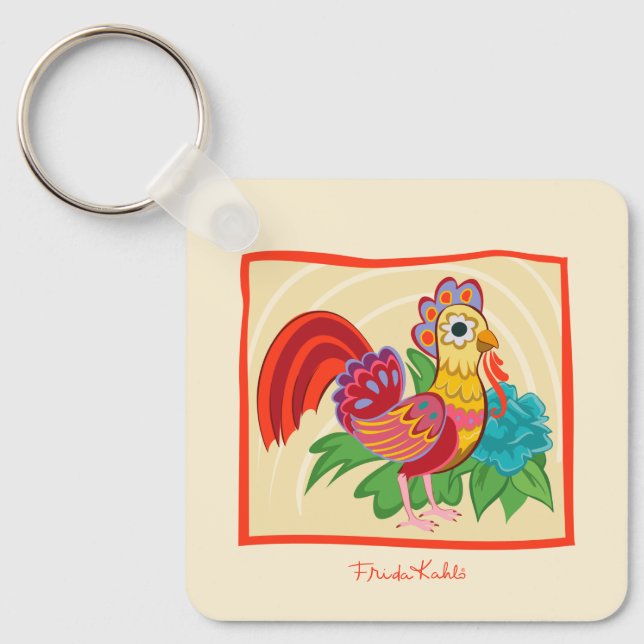 Chaveiro Frida Kahlo Chicken Graphic (Frente)