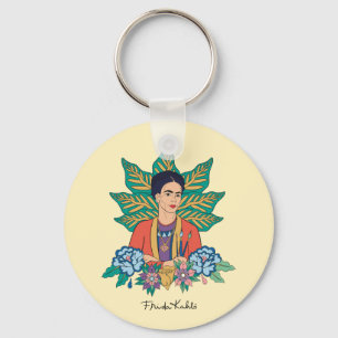 Chaveiro Frida Kahlo Colorful Floral Graphic