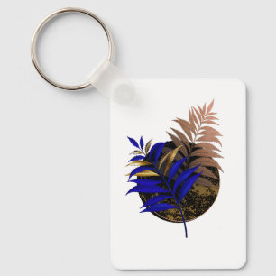 Chaveiro Frio azul no círculo preto