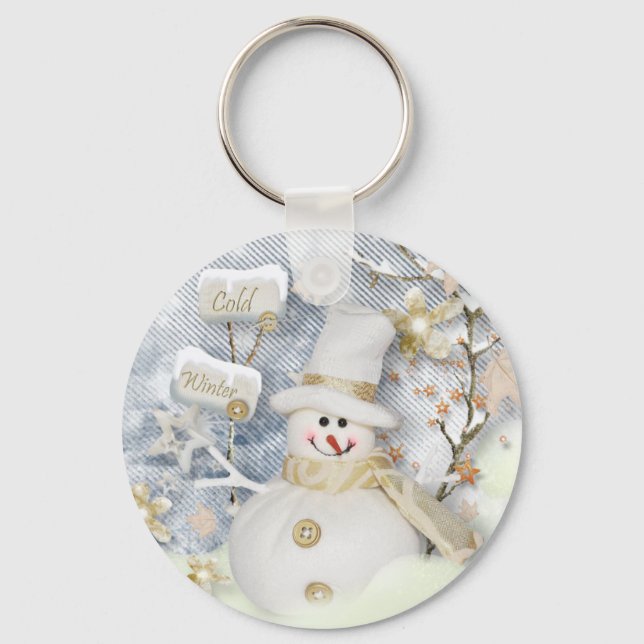 Chaveiro Frio Winter Snowman (Frente)
