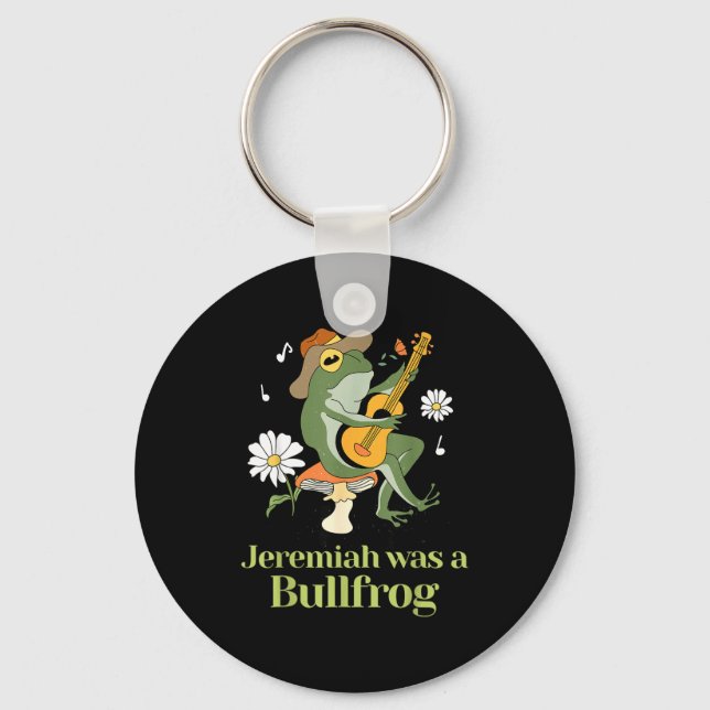 Chaveiro Frog Guitar-jeremiah Was Bullfrog Funny Saying  (Frente)