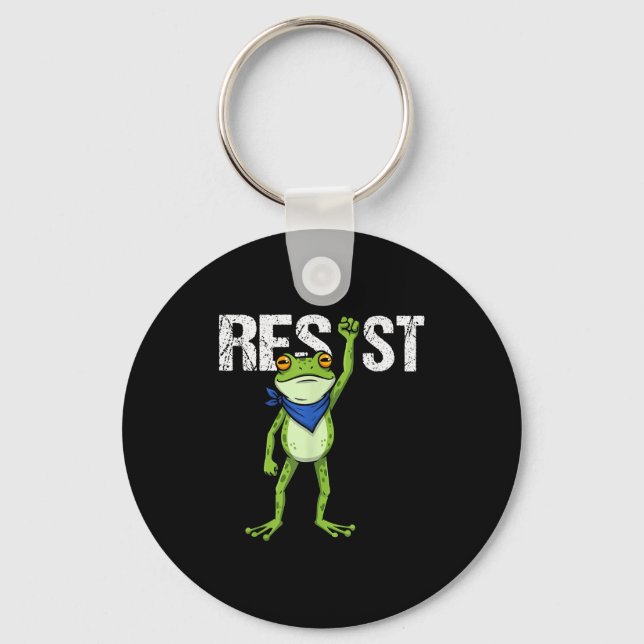 Chaveiro Frogs Resist - Rtland Frog Protest Funny  (Frente)