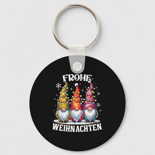 Chaveiro Frohe Weihnachten German Gnome Christmas Decoratio (Frente)