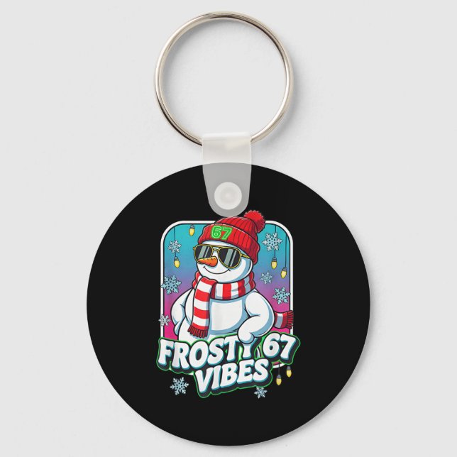 Chaveiro Frosty Vibes 67 Snowman Christmas  (Frente)