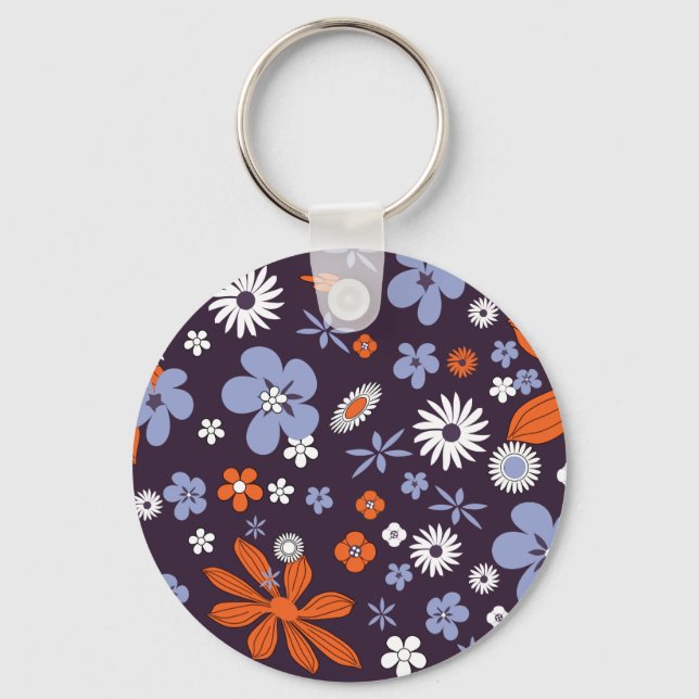 Chaveiro Frota Indígena Floral da Design com Retrora (Frente)