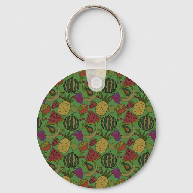 Chaveiro Fruit seamless pattern | Fruit surface pattern 19 (Frente)