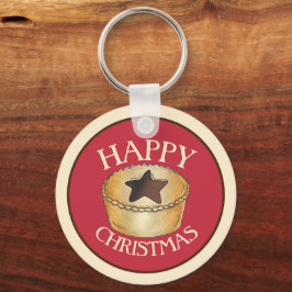 Chaveiro FRUTA britânica Mince Pie Feliz Natal