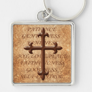 Chaveiro Fruta Cristã do Espírito Cruz de Ferro
