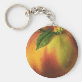 Chaveiro Fruta de Comida, Pêssego Orgânico Elevado com Folh