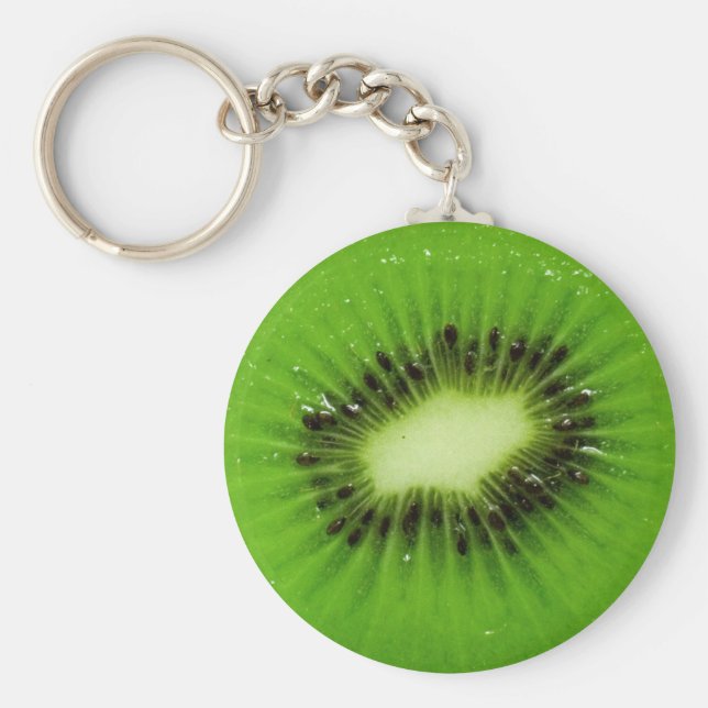 Chaveiro Fruta de Kiwi verde Fatia Fresca (Frente)