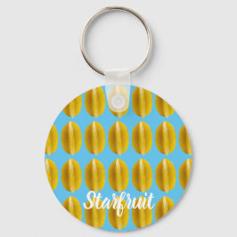 Chaveiro Fruta de padrão Starfrucarambola para Vegan