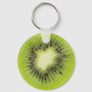 Chaveiro Fruta fresca de kiwi. Fechamento de fatias redonda