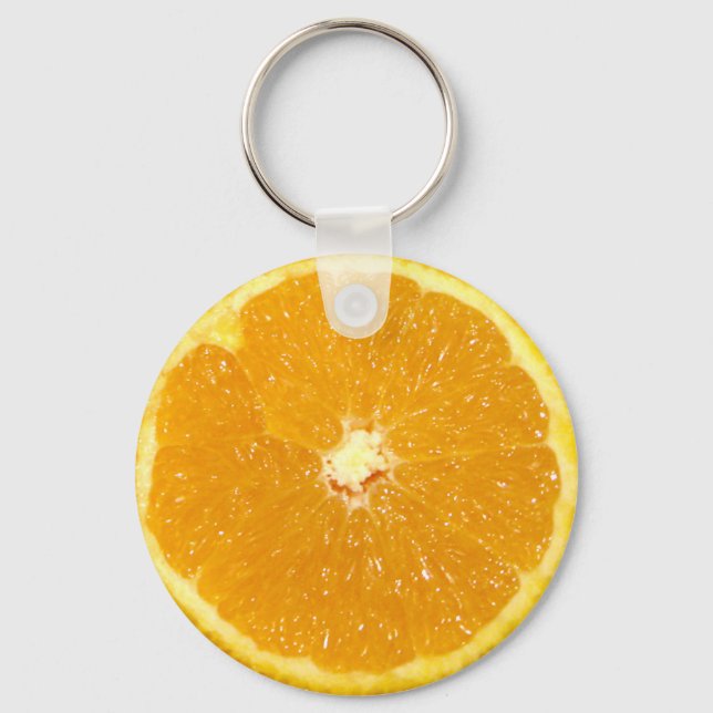 Chaveiro Fruta Laranja Fatia Fresca (Frente)