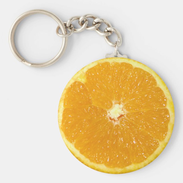 Chaveiro Fruta Laranja Fatia Fresca (Frente)