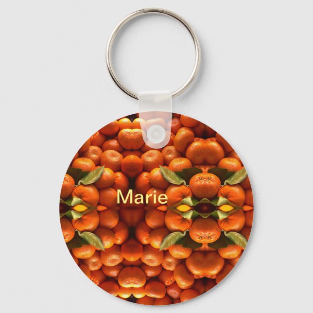 Chaveiro Fruta laranja simples adicionar nome mínimo person (Frente)