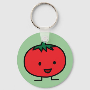 Chaveiro Fruta vegetal vermelha do tomate feliz