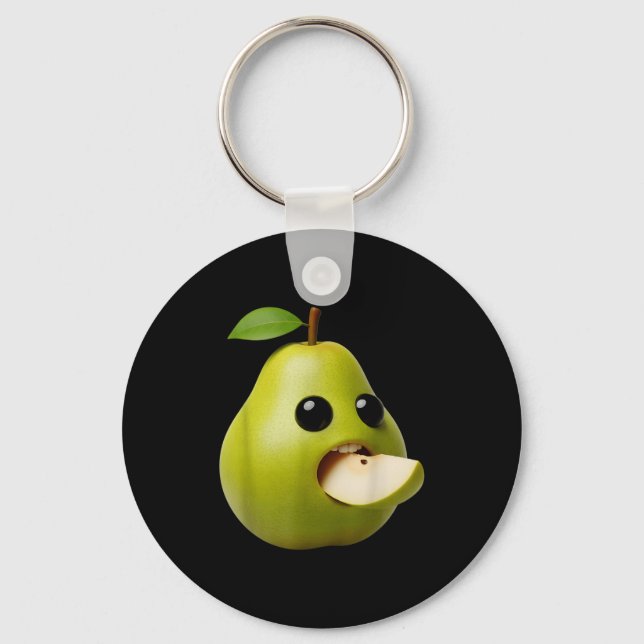 Chaveiro Frutas de Nicho Pérola Engraçada Meme Rot cerebral (Frente)