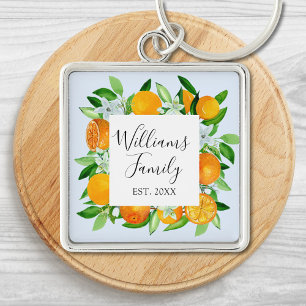 Chaveiro Frutas e Flores de Laranja Elegantes Floral de Ver