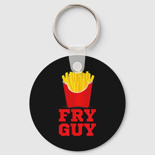Chaveiro Fry Guy Fast Food Lover Fries Funny Novelty  (Frente)
