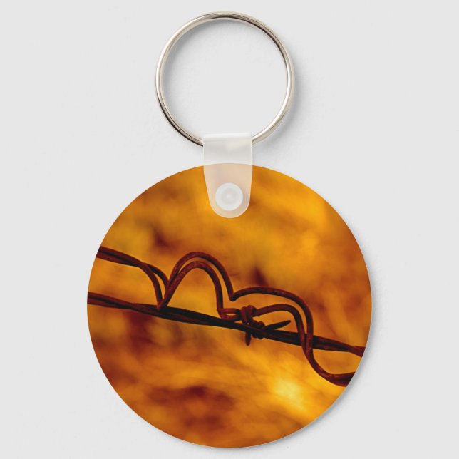 Chaveiro Fuga de arame laranja amarelo (Frente)