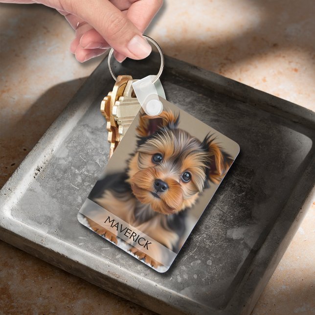Chaveiro Fun Dog Photo Double Sided Aluminum (Fun dog photo double-sided aluminum keepsake keychain)