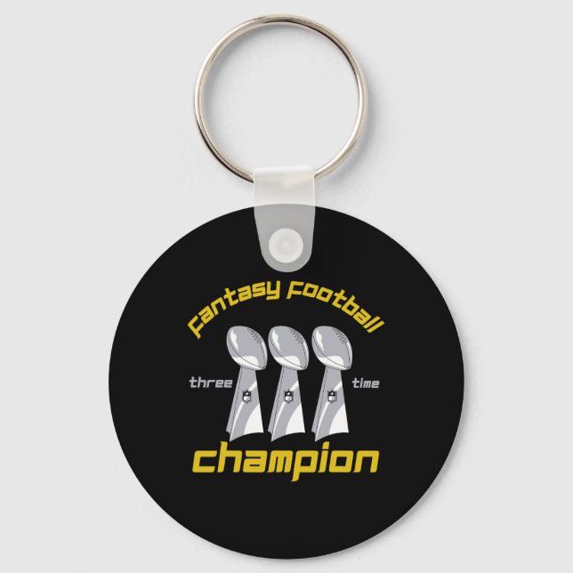 Chaveiro Fun Three Time Fantasy Football League Champion Tr (Frente)