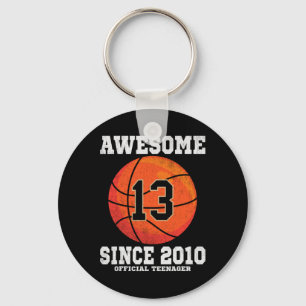 Chaveiro Funcionário de 13 Birthday Basball Fan, 13 anos