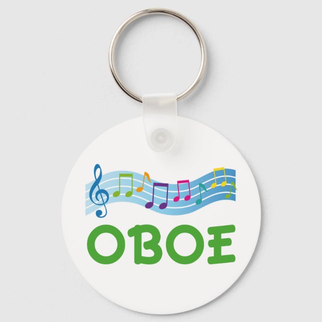 Chaveiro Funcionarios De Música Brilhante Oboe Gift (Frente)
