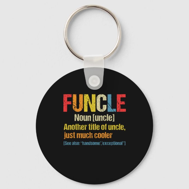 Chaveiro Funcle Definition Funny Gift For Uncle (Frente)